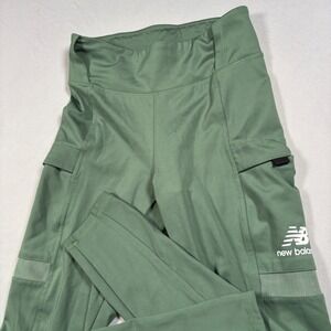 New Balance Leggings Women S Green Cargo Pocket Mesh Athletic WP21506